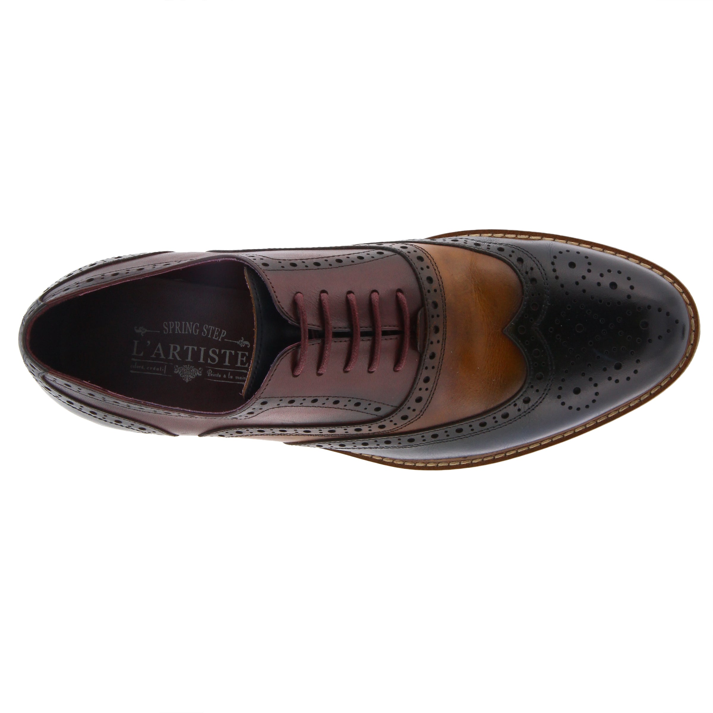 L'Artiste Niko Brown Wingtip Dress Shoes - Dudes Boutique