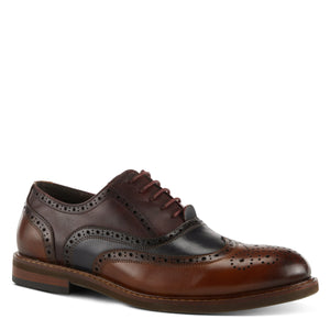 L'Artiste Niko Bordeaux Wingtip Dress Shoes - Dudes Boutique