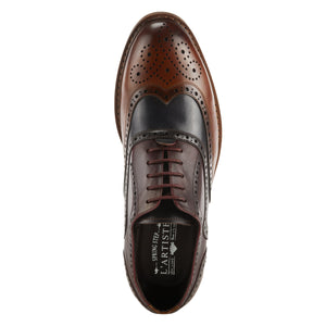 L'Artiste Niko Bordeaux Wingtip Dress Shoes - Dudes Boutique