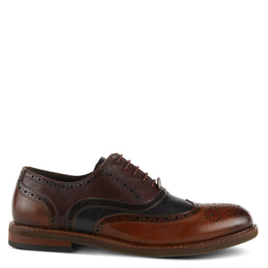 L'Artiste Niko Bordeaux Wingtip Dress Shoes - Dudes Boutique