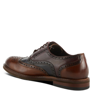 L'Artiste Niko Bordeaux Wingtip Dress Shoes - Dudes Boutique