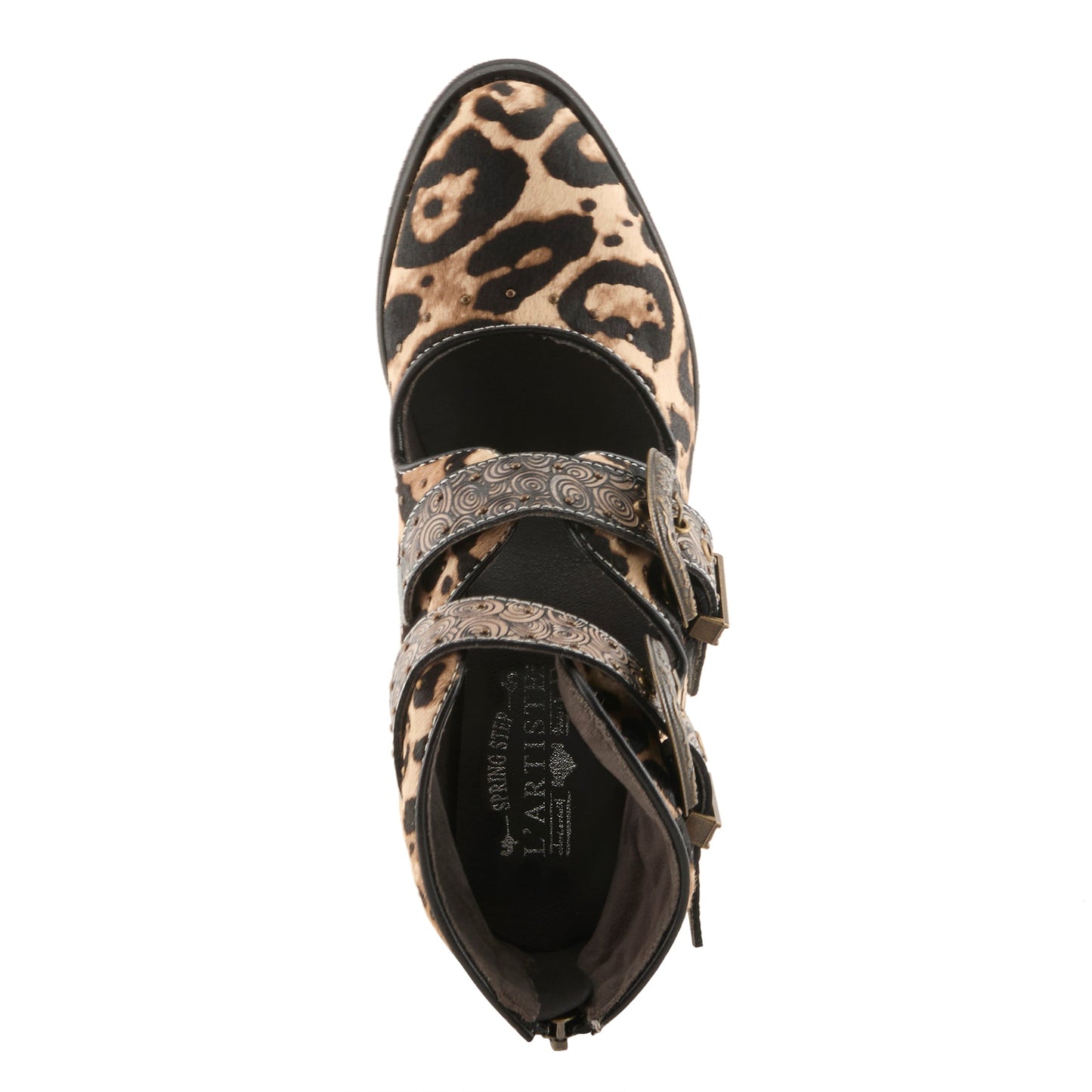 L'Artiste Black Notched-Leo Boots