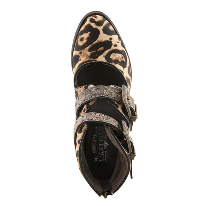 L'Artiste Black Notched-Leo Boots