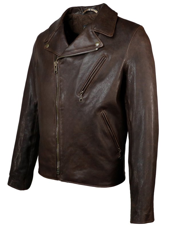 Schott P213 Men's Raven Lambskin Perfecto Jacket - Brown – Dudes