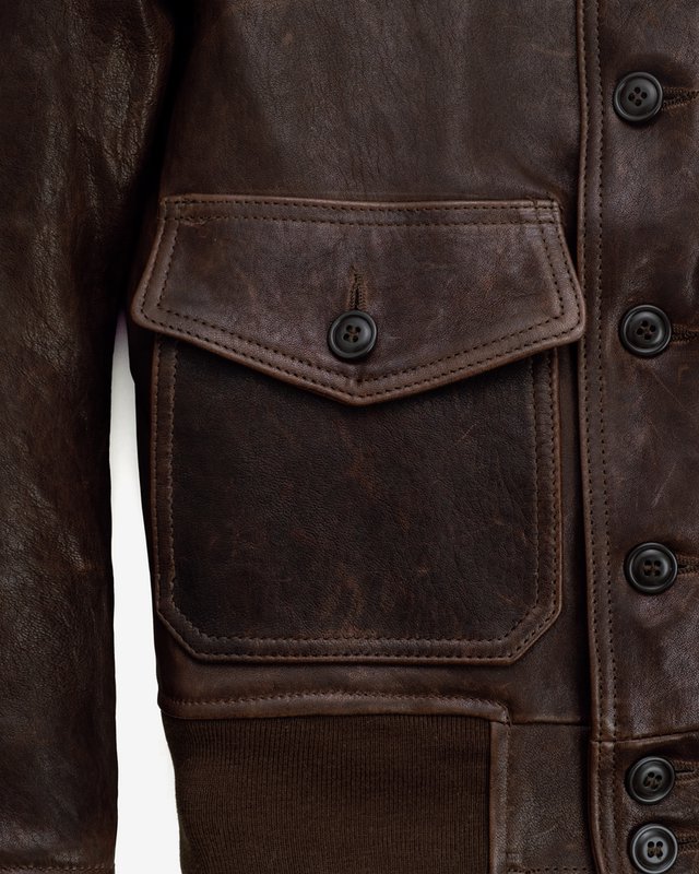 Schott P2484 Men's A-1 Flight Jacket - Brown
