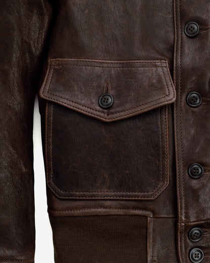 Schott P2484 Men's A-1 Flight Jacket - Brown