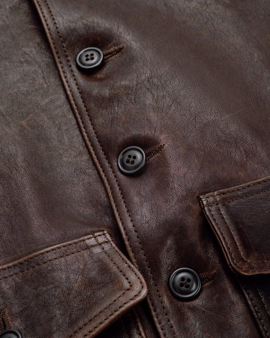 Schott P2484 Men's A-1 Flight Jacket - Brown