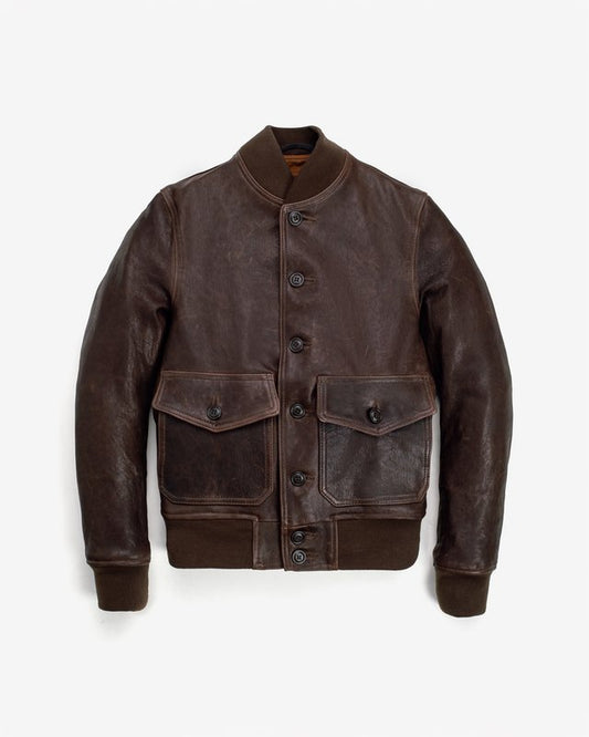 Schott P2484 Men's A-1 Flight Jacket - Brown