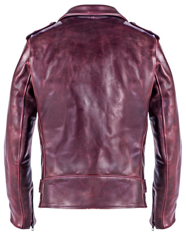 Schott P613S Men's Perfecto Steerhide Motorcycle Jacket - Burgundy