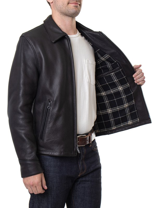 Schott P693 Men's Horween Deer-Touch Cowhide Rider Jacket - Dudes Boutique