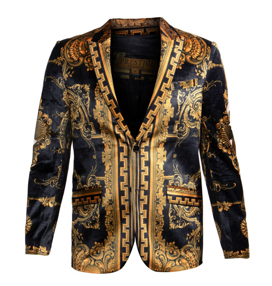 Prestige PBZ-100 Black/Gold Velour Blazer