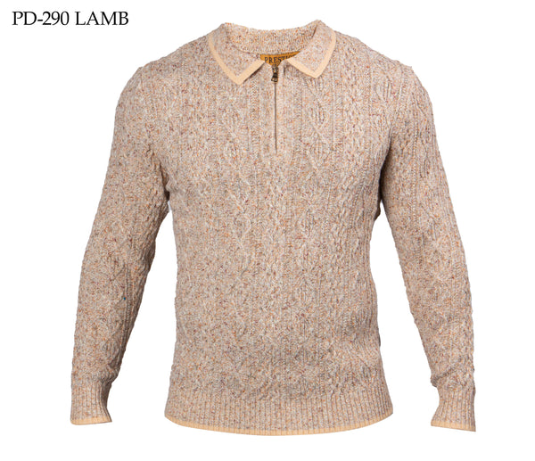 Prestige Lamb Knit Zip Up Sweater - Dudes Boutique