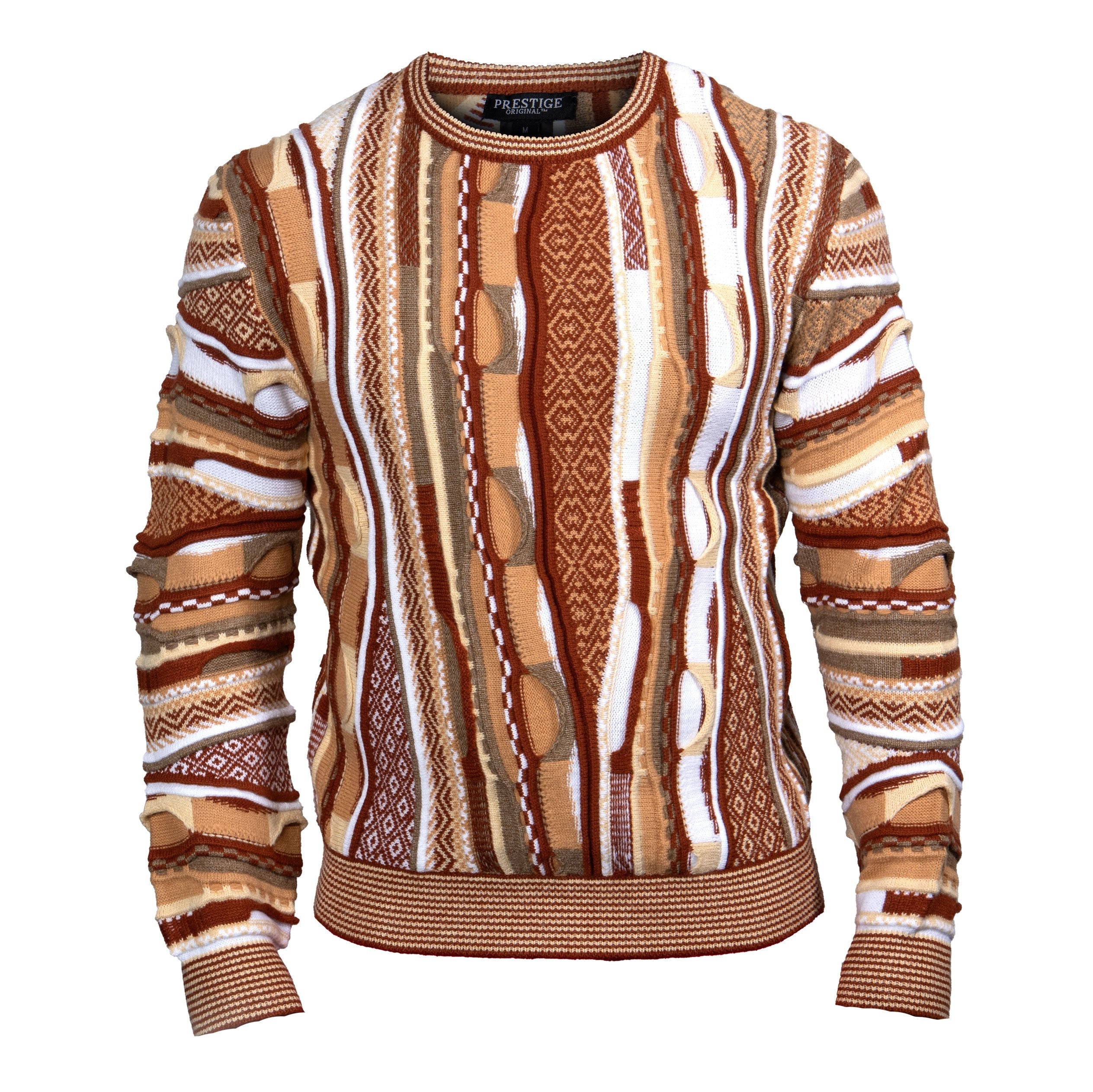 Prestige Brick Textured Knit Sweater - Dudes Boutique