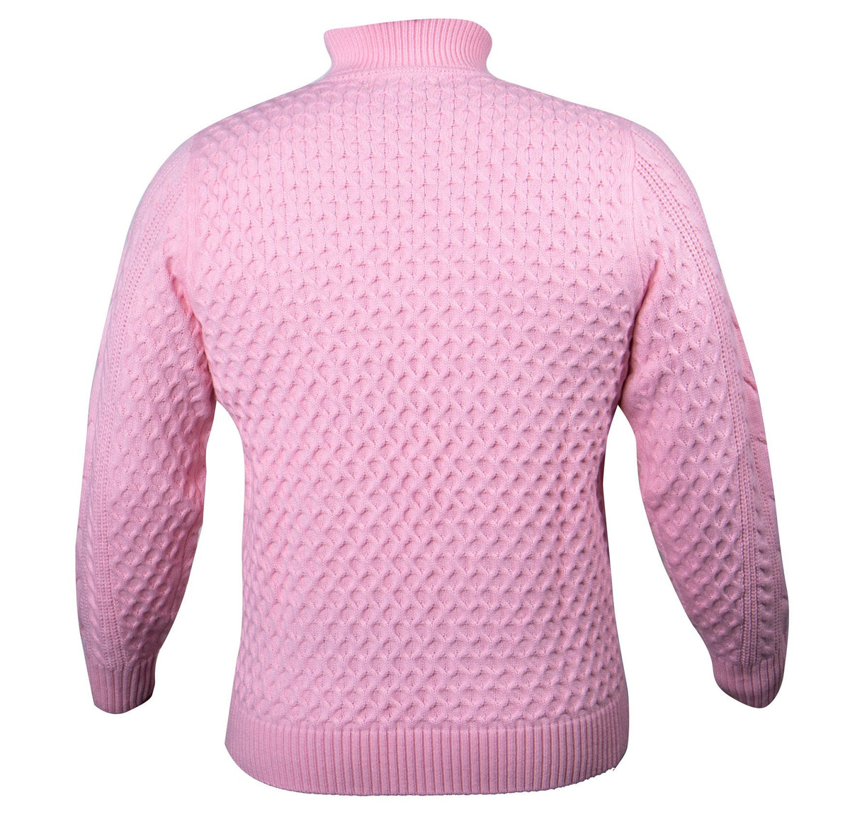 Prestige Pink Thick Knit Turtle Neck Sweater - Dudes Boutique