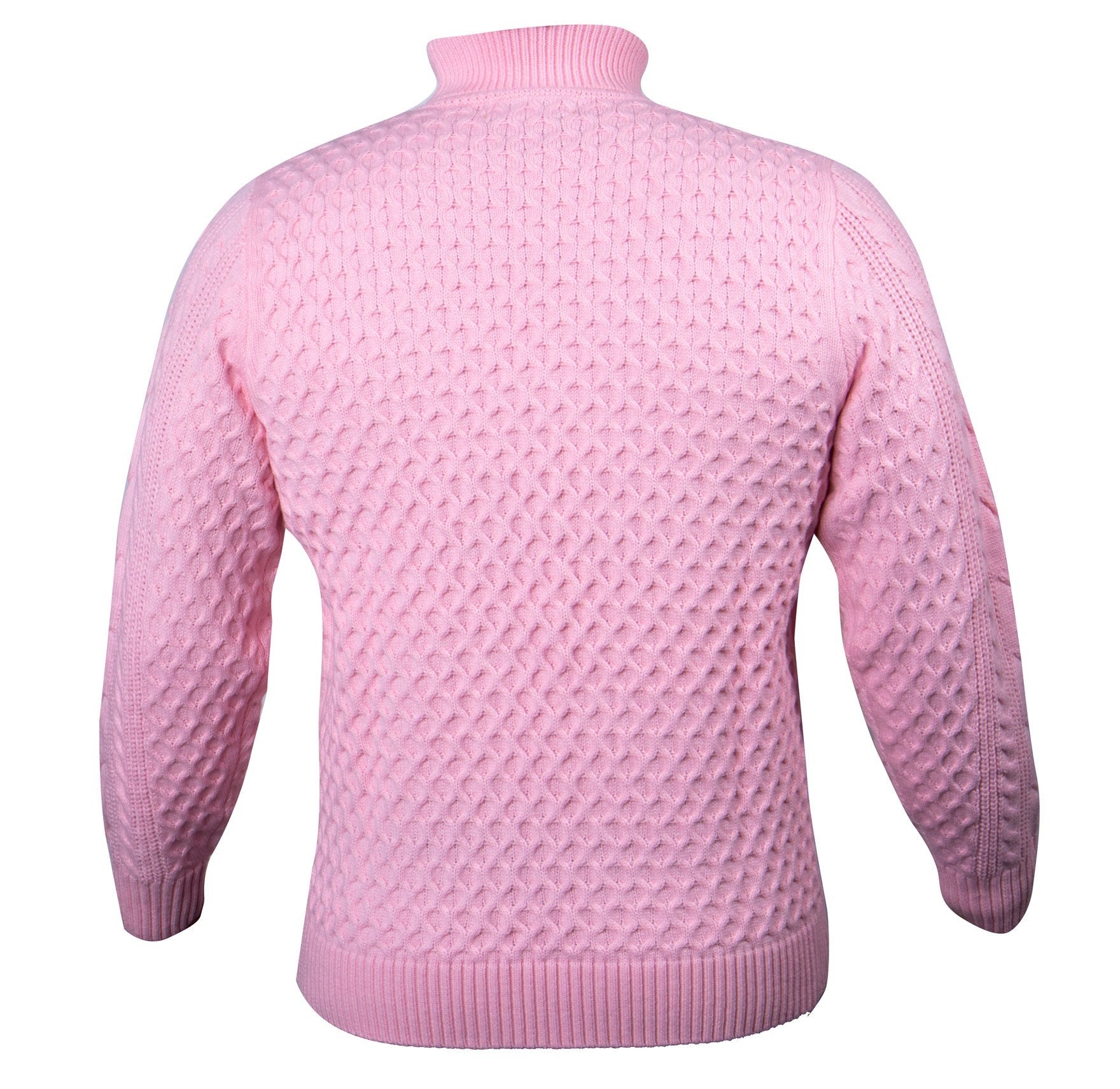 Prestige Pink Thick Knit Turtle Neck Sweater - Dudes Boutique