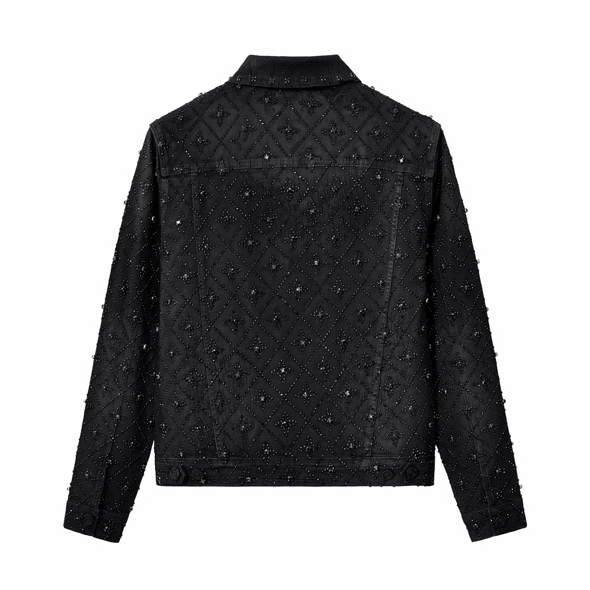 Radiant Embellished Denim Jkt – Century Penthouse BLACK
