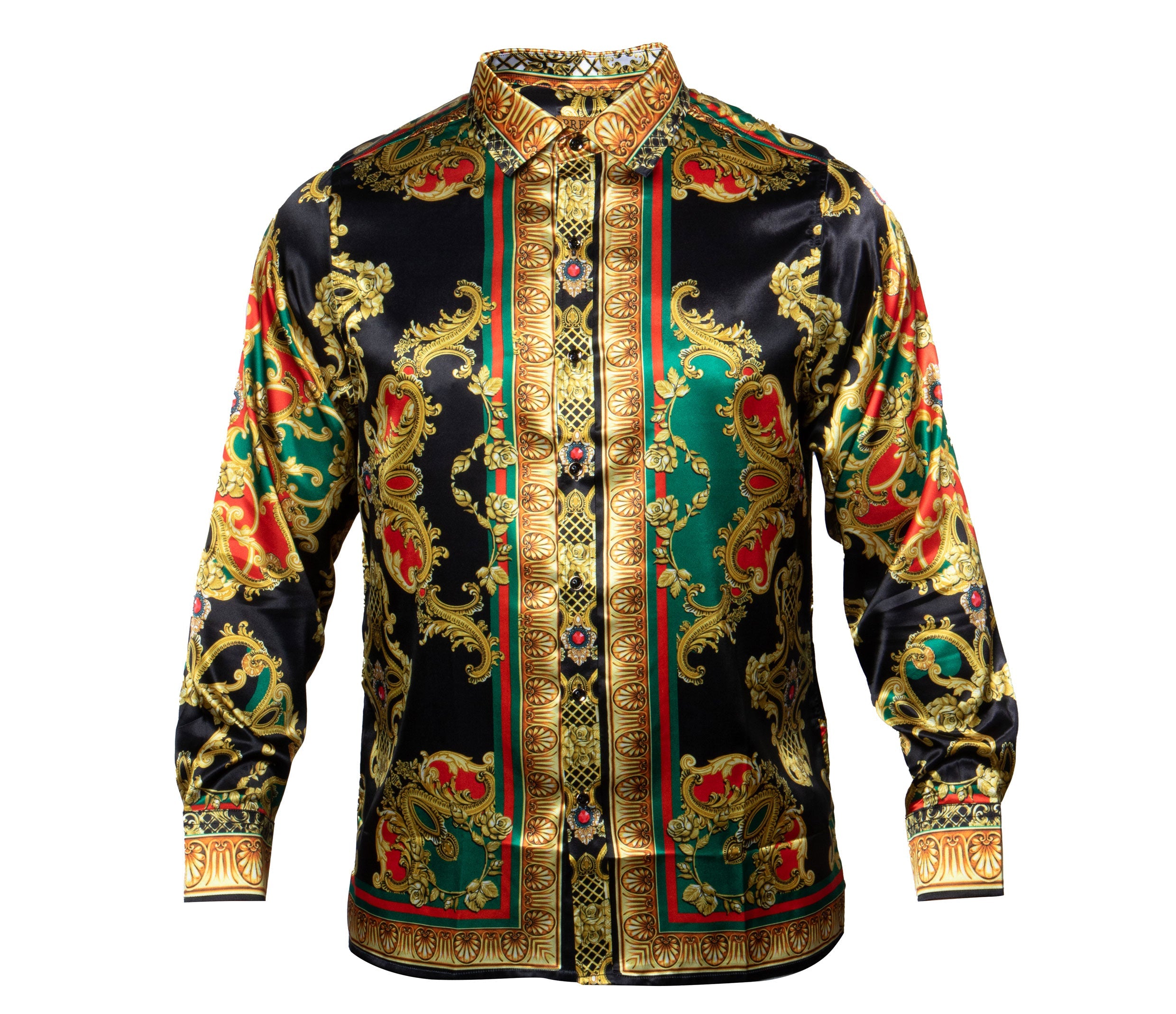 Prestige Imperial Golden Roses Button Up Shirt - Dudes Boutique