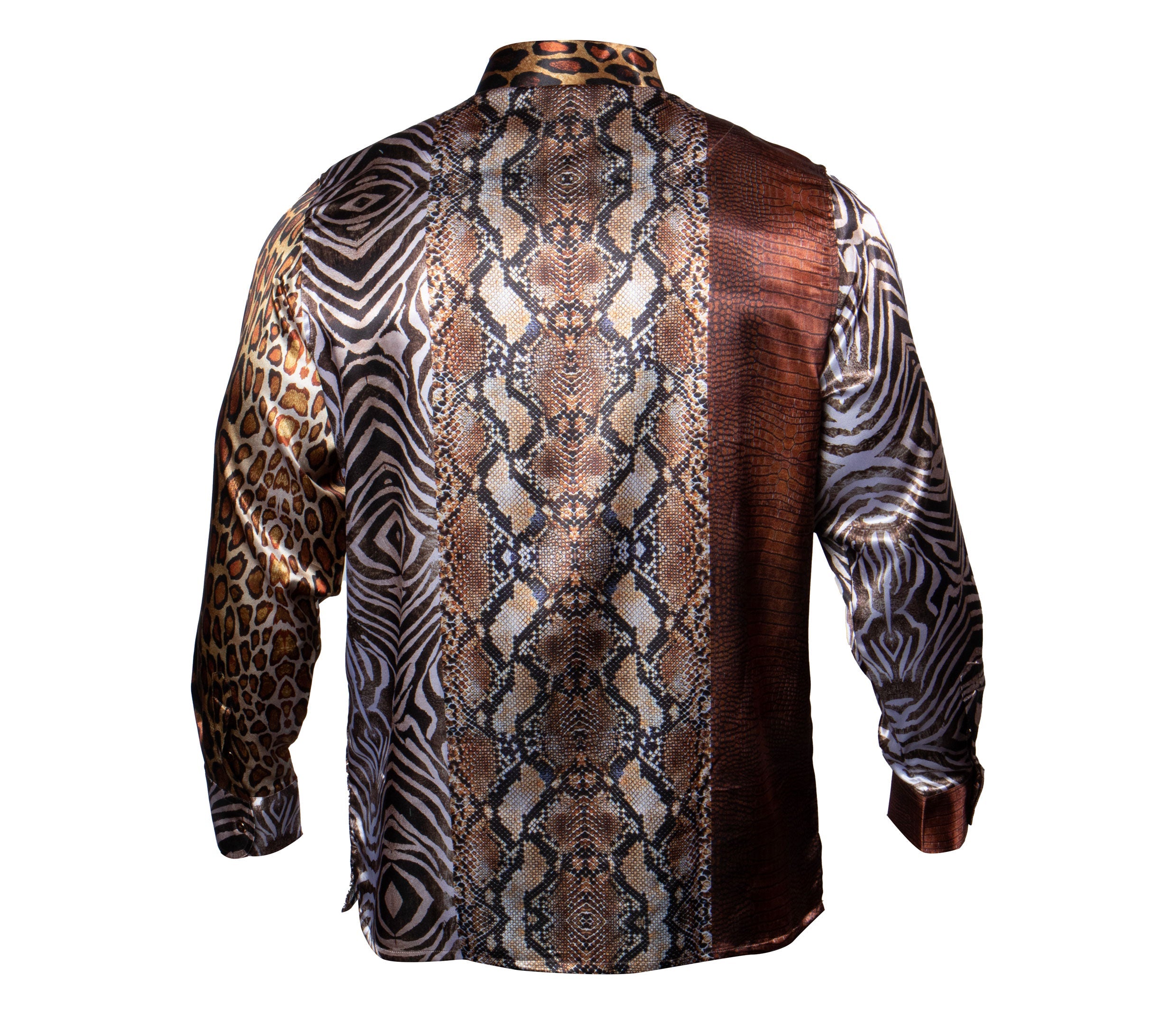 Prestige Leopard / Zebra / Snake Print Button Up Shirt - Dudes Boutique