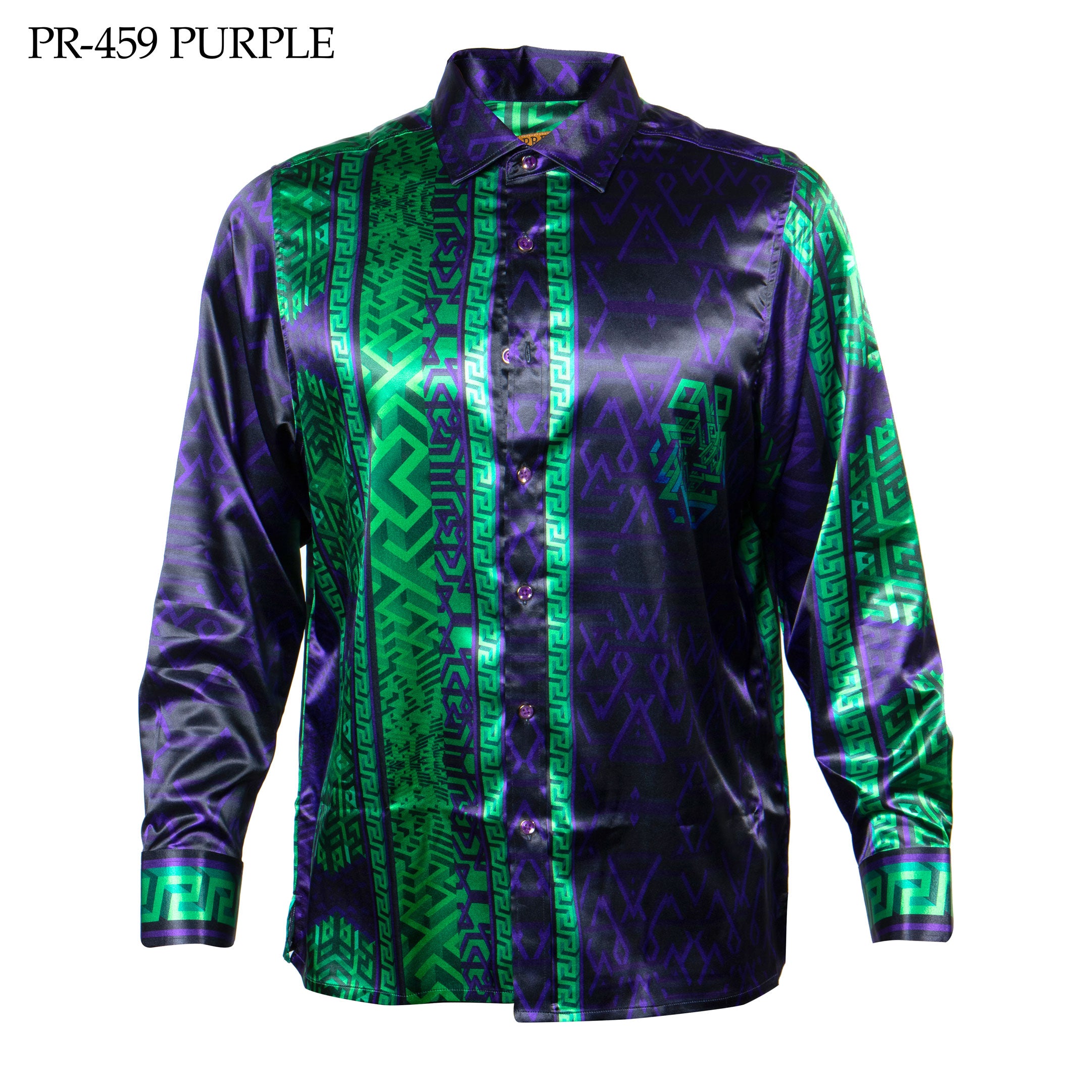 Prestige Greek Key Prisms Button Up Shirt - Dudes Boutique