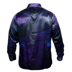 Prestige Violet Matrix Button Up Shirt - Dudes Boutique