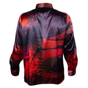 Prestige Red Matrix Button Up Shirt - Dudes Boutique