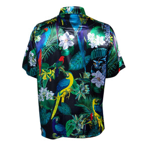 Prestige Black Parrot Royal Button Up Shirt - Dudes Boutique