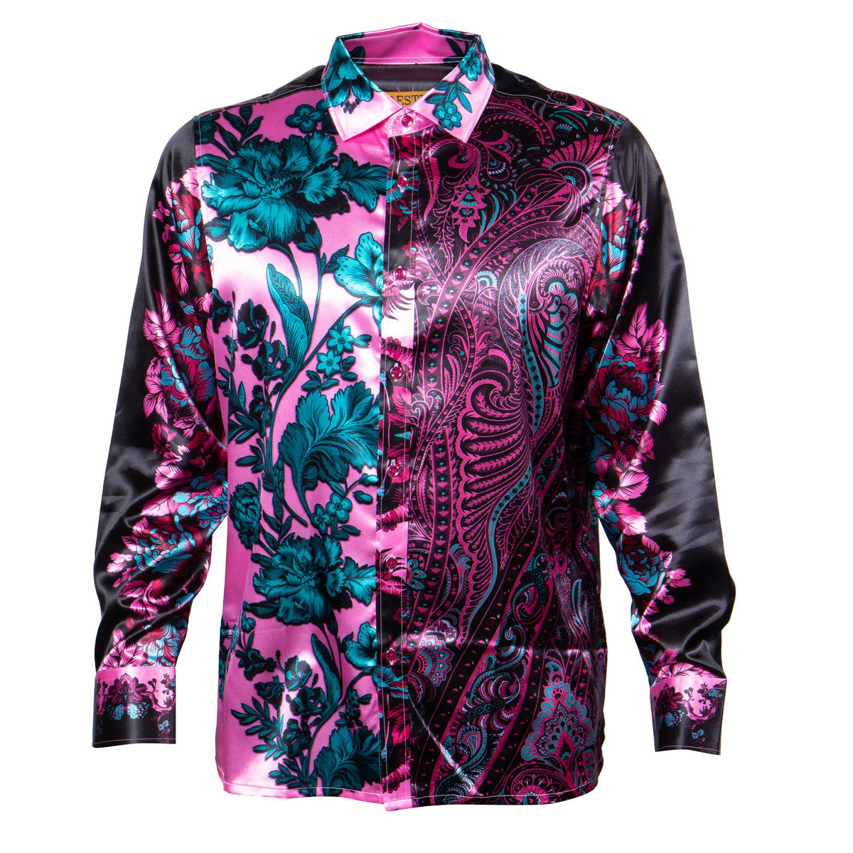 Prestige Pink Peacock Vision Button Up Shirt - Dudes Boutique