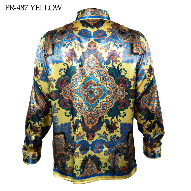 Prestige Canary Paisley Button Up Shirt - Dudes Boutique