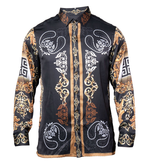 Prestige PR-6628 Black Dress Shirt