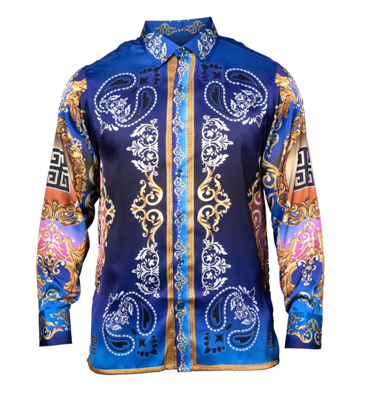 Prestige PR-6628 Navy Dress Shirt