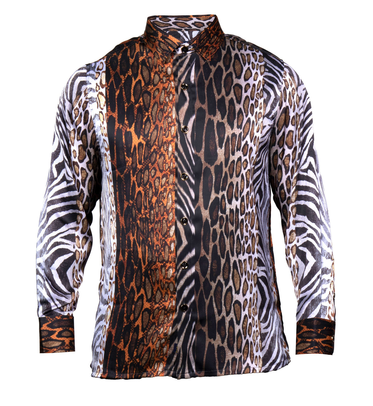 Prestige PR-6650 Brown Dress Shirt