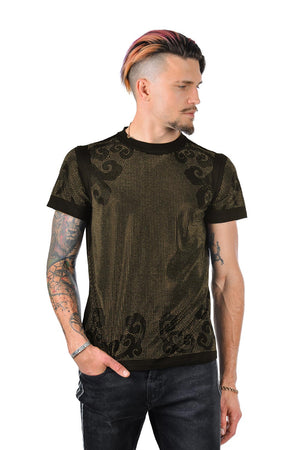 BARABAS RHOMBUS JEWEL SHIRT BLK/GLD - Dudes Boutique