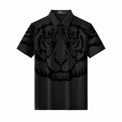 Tiger’s Wrath Embellished Polo BLACK