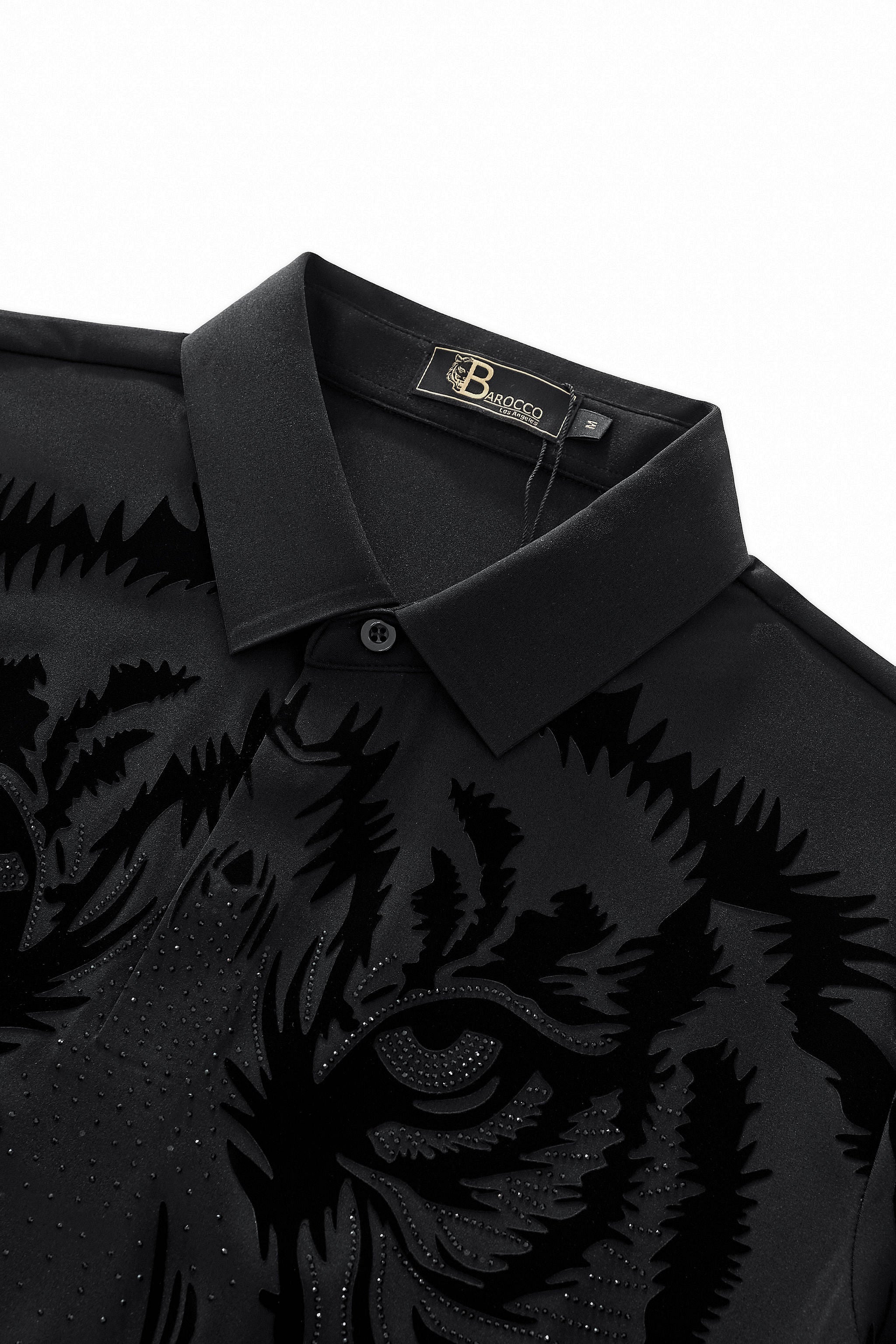 Tiger's Wrath Embellished Polo BLACK – Dudes Boutique