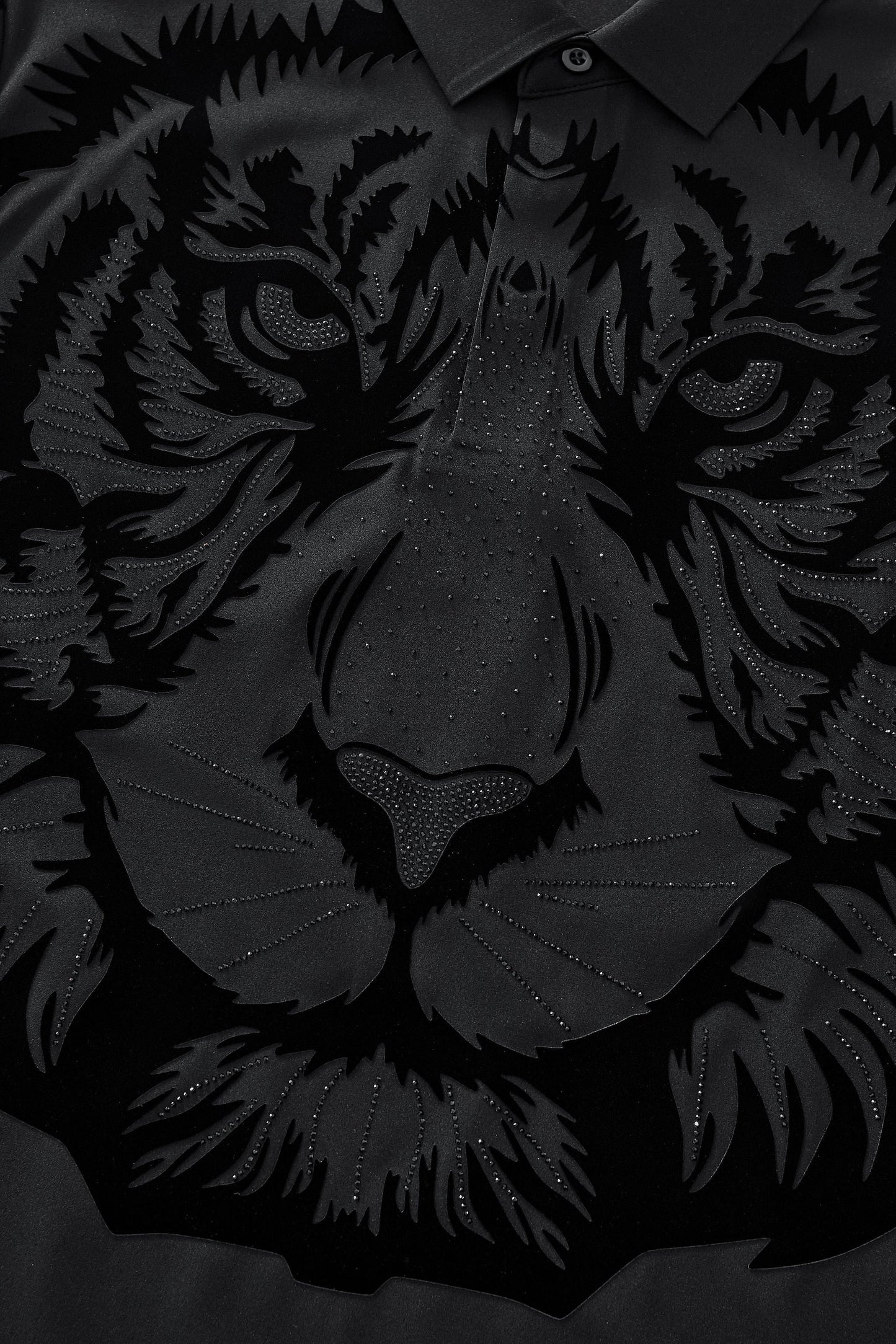 Tiger’s Wrath Embellished Polo BLACK