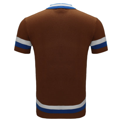 Heritage Stripe Knit Polo KHAKI