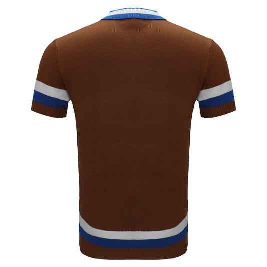 Heritage Stripe Knit Polo KHAKI