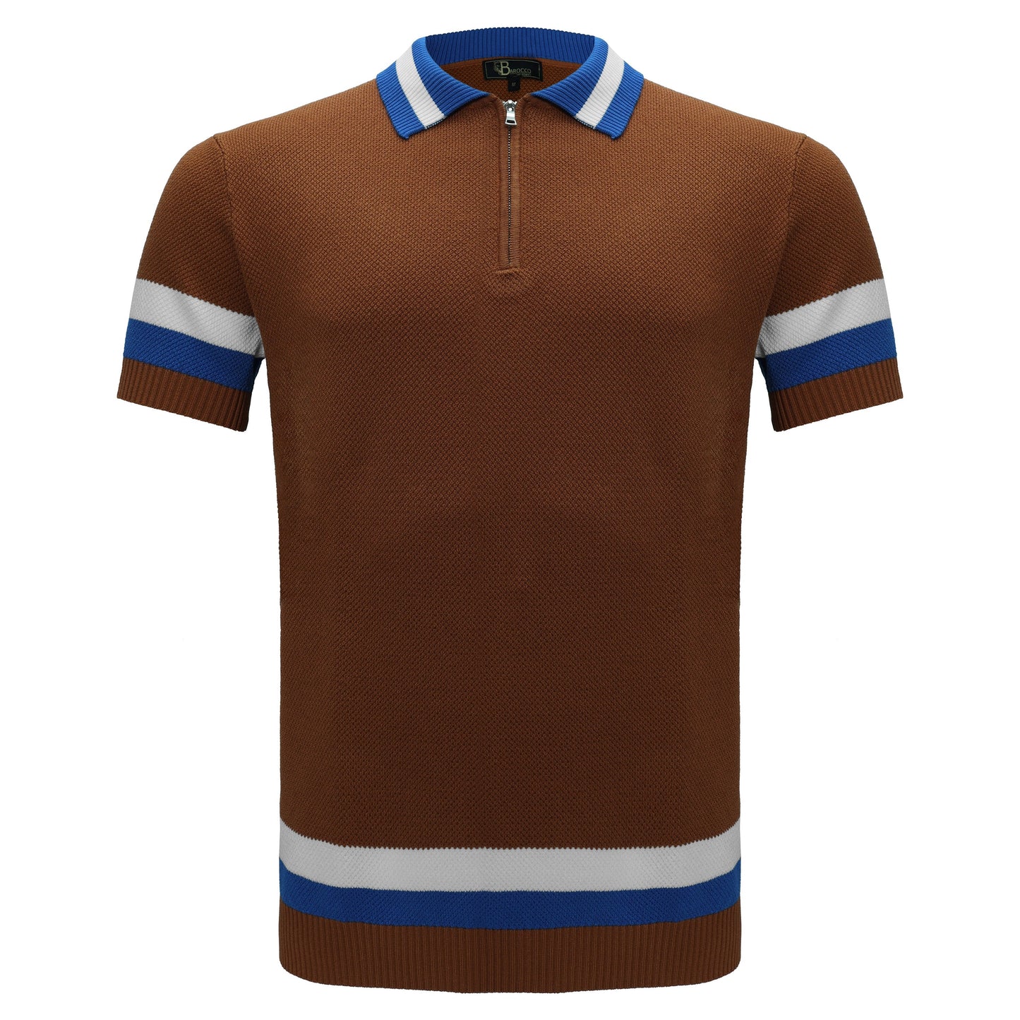 Heritage Stripe Knit Polo KHAKI