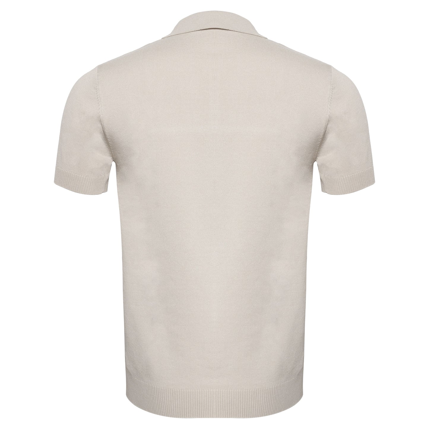 Men's Retro-Inspired Knit Polo Shirt WHITE/NAVY