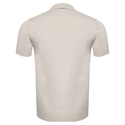 Men's Retro-Inspired Knit Polo Shirt WHITE/NAVY