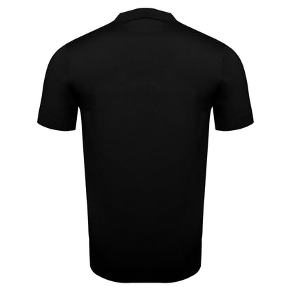 LuxeKnit Polo BLACK