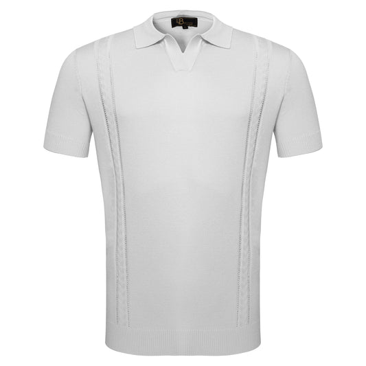 LuxeKnit Polo WHITE