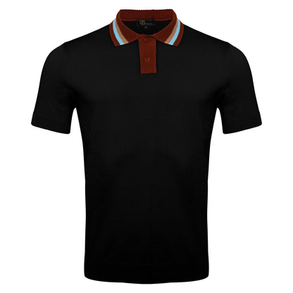 Regent Luxe Knit Polo BLACK