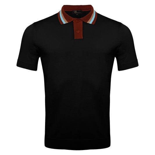 Regent Luxe Knit Polo BLACK