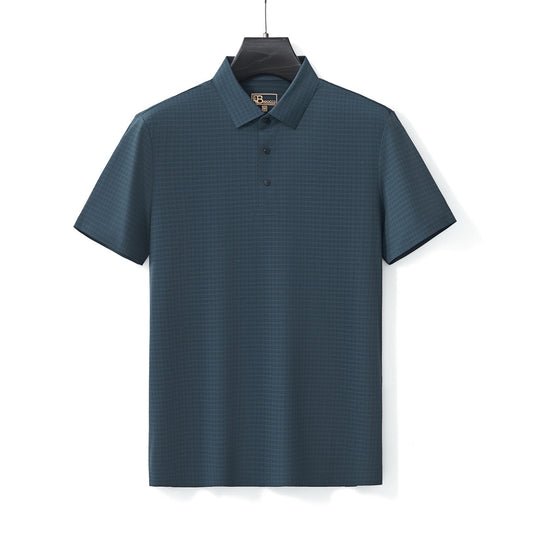Grid Texture Stitchless Polo PETROL