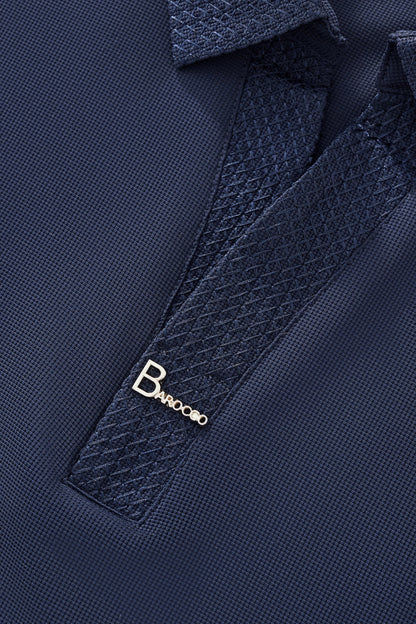 Stride Contrast Collar Polo NAVY