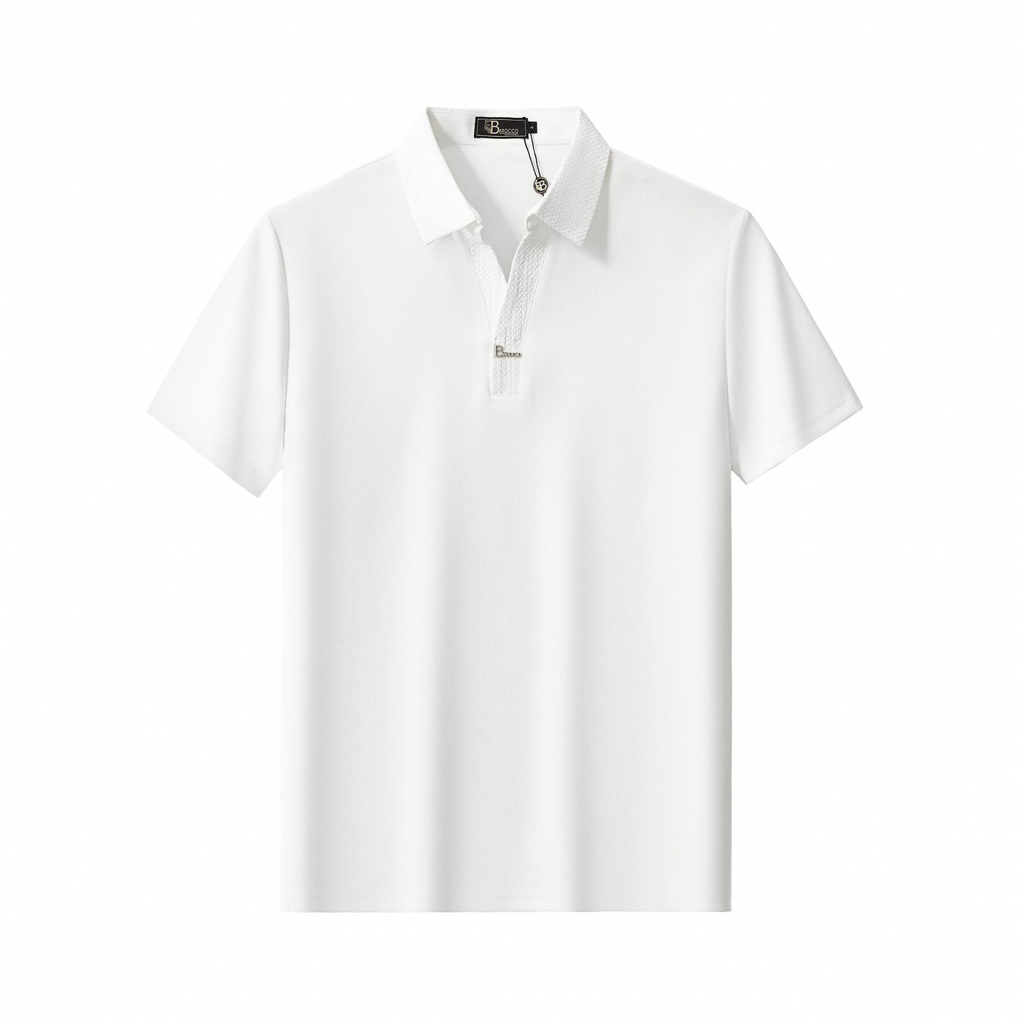 Stride Contrast Collar Polo WHITE