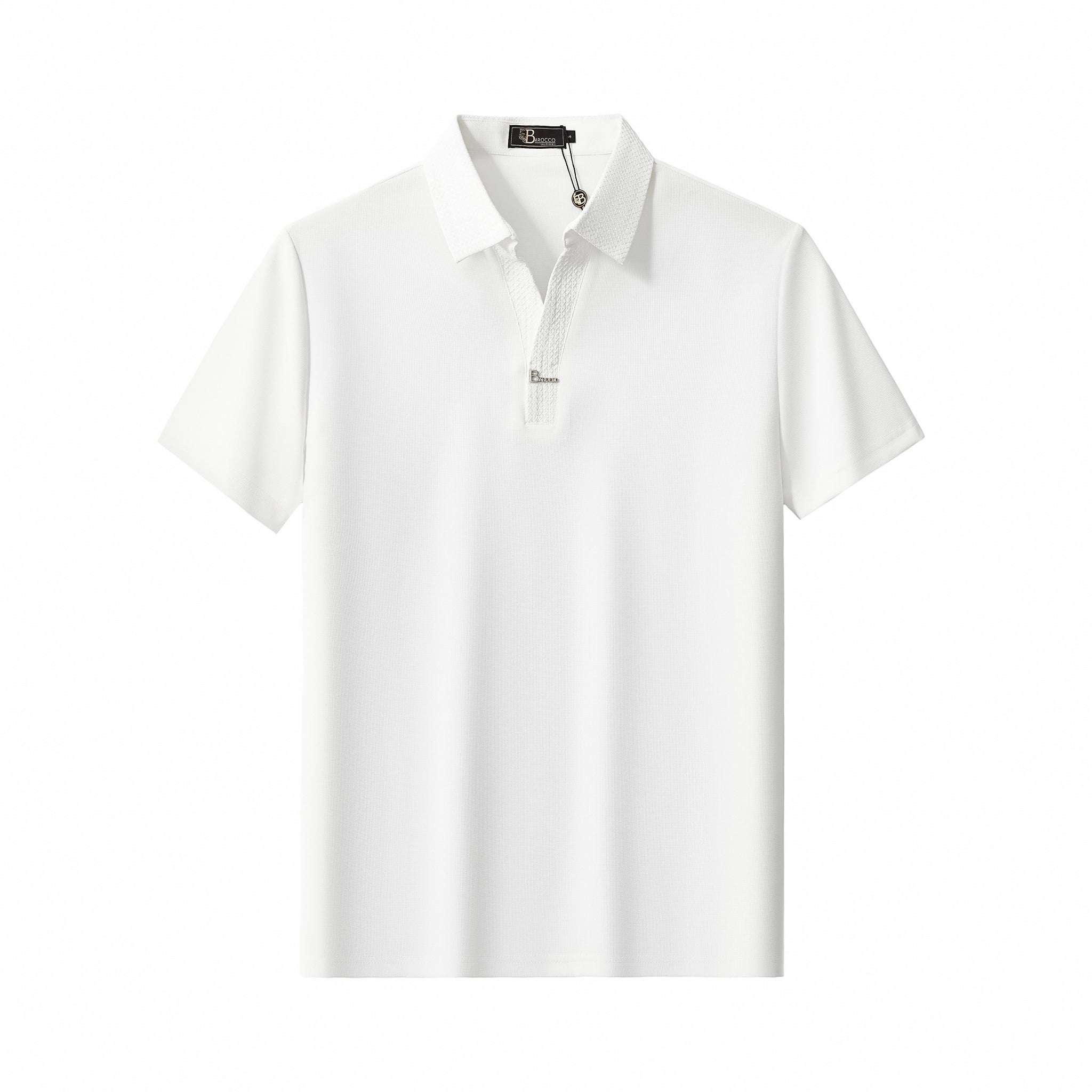 Stride Contrast Collar Polo WHITE