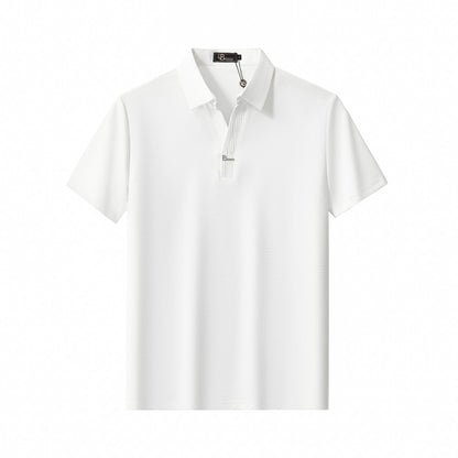 Stride Contrast Collar Polo WHITE
