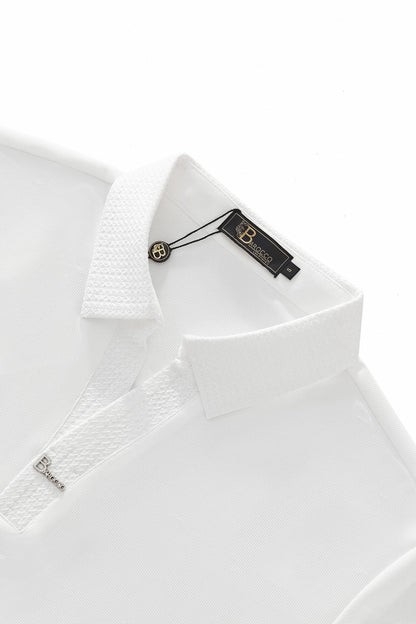 Stride Contrast Collar Polo WHITE